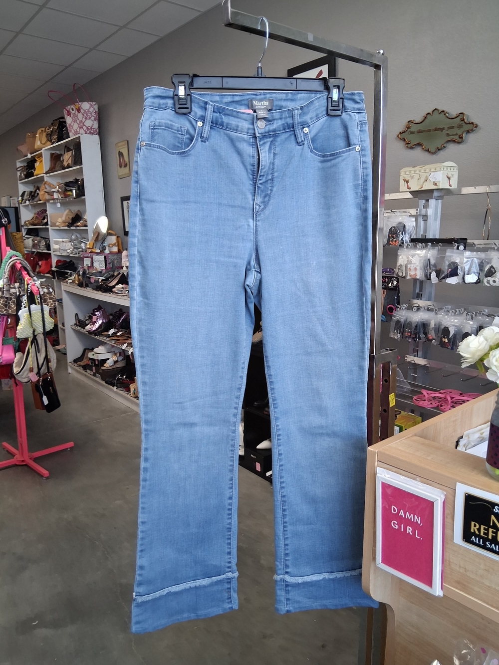 Martha Stewart Light Wash Straight-Leg Jeans